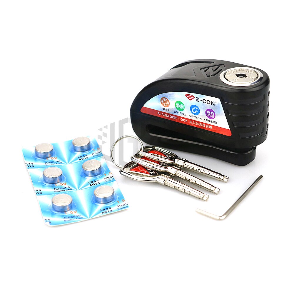 130DB Motorcycle Waterproof Alarm Wheel Disc Brake Lock Warning Security Anti-theft Bicycle Mountain Bike Alarm Rotor Padlock