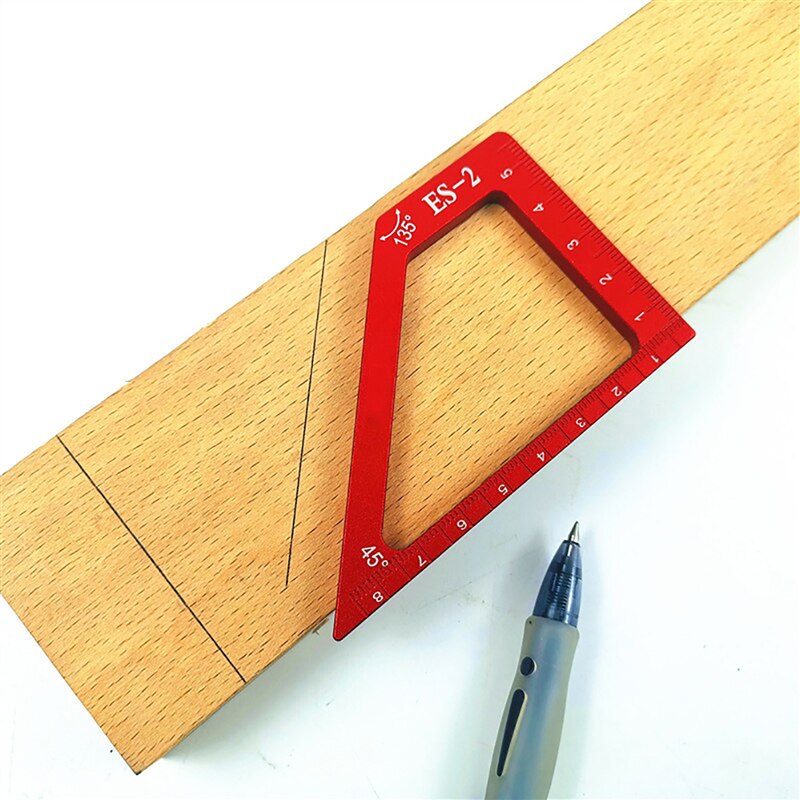 Multi-function Aluminum angle ruler Measuring Ruler Woodworking Scriber T Ruler Multifunction 45/90 Degree Angle Ruler