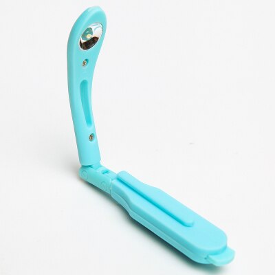 Luz da noite livro com clipe mini portátil led lâmpada de leitura de poupança de energia viagem quarto pasta de luzes flexível luz led: 1pc Blue