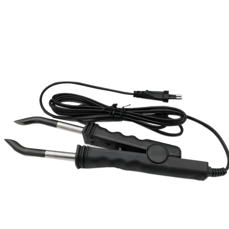 Hair Extension Iron Keratin Bonding Tools Heat Connector Eu Plug: Black