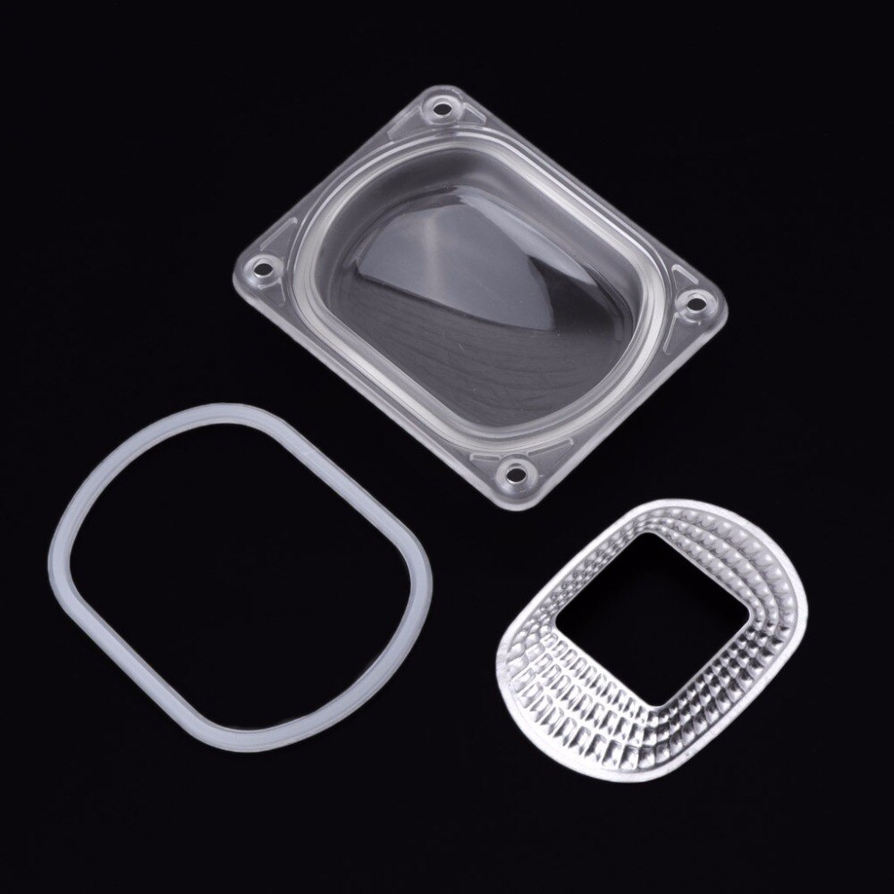 Led-lensreflector voor led-cob-lampen pc-lens + reflector + siliconen ringafdekking