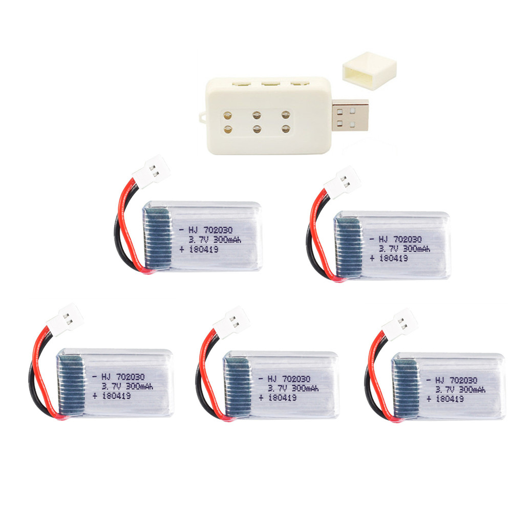 3,7 V 300mAh 702030 lipo Batterie + Ladegerät Set Für Syma X11 E55 FQ777 FQ17W F180 FY530 U816 U816A u830 X100 H107 S39-1 HD-1306: Licht Grün