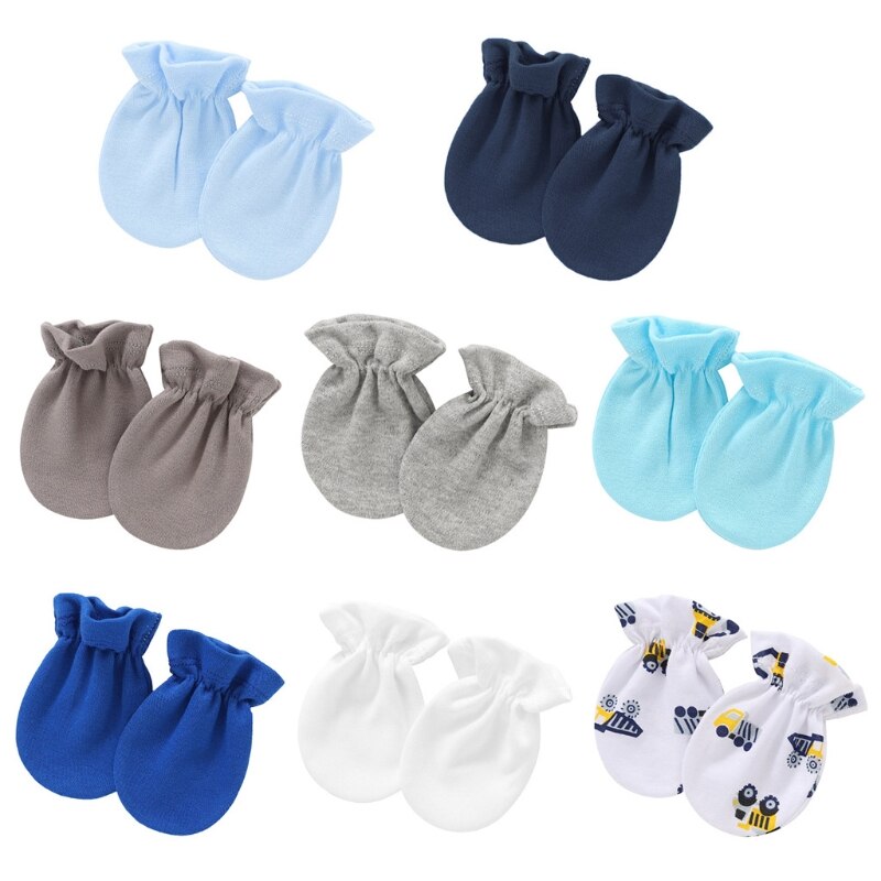 1 Paar Baby Anti Krassen Zachte Katoenen Handschoenen Pasgeboren Bescherming Gezicht Scratch Mittens Baby Handguard Levert