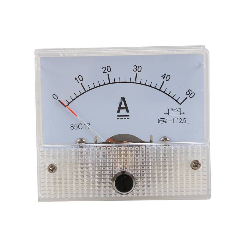 DC 0-50A Analog Amp Meter Ammeter Current Panel + 50A 75mV Shunt Resistor: Default Title