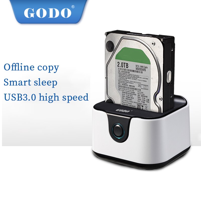 GODO SATA Hard Disk Dock Double Digit Usb3. 0 Offline Copy Hard Disk Box Extraposition Multi-functional Hard Disk Base