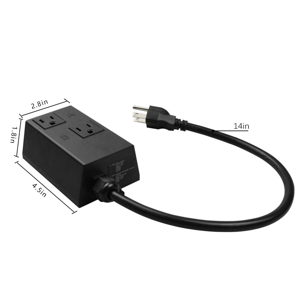 Automatic Vacuum Switch with Extra Outlet for Power Tools, Etoolcity Unique Current Sensing Technology to Delay Vacuum On/Off