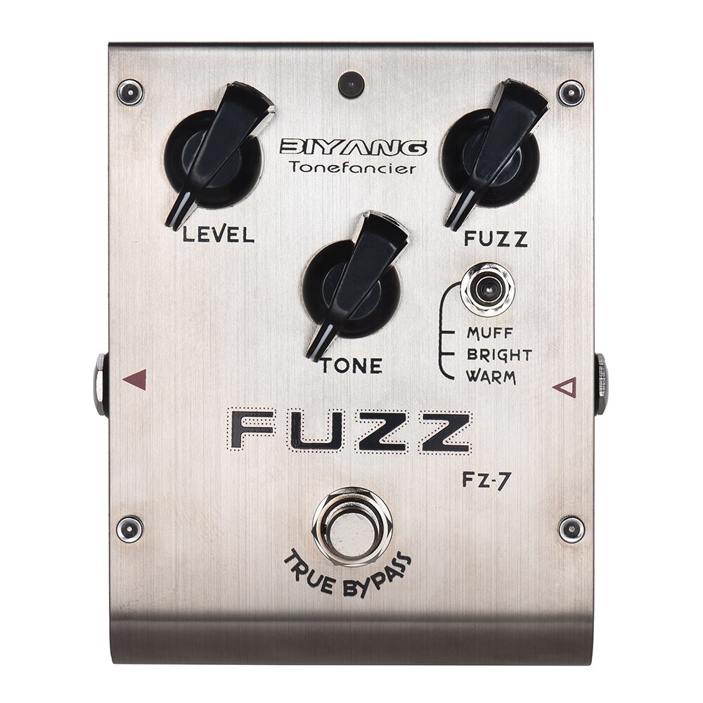 Pedal de guitarra con efecto Fuzz BIYANG FZ-7, serie Tonefacier, 3 modos, Pedal de guitarra Fuzz, carcasa totalmente de Metal