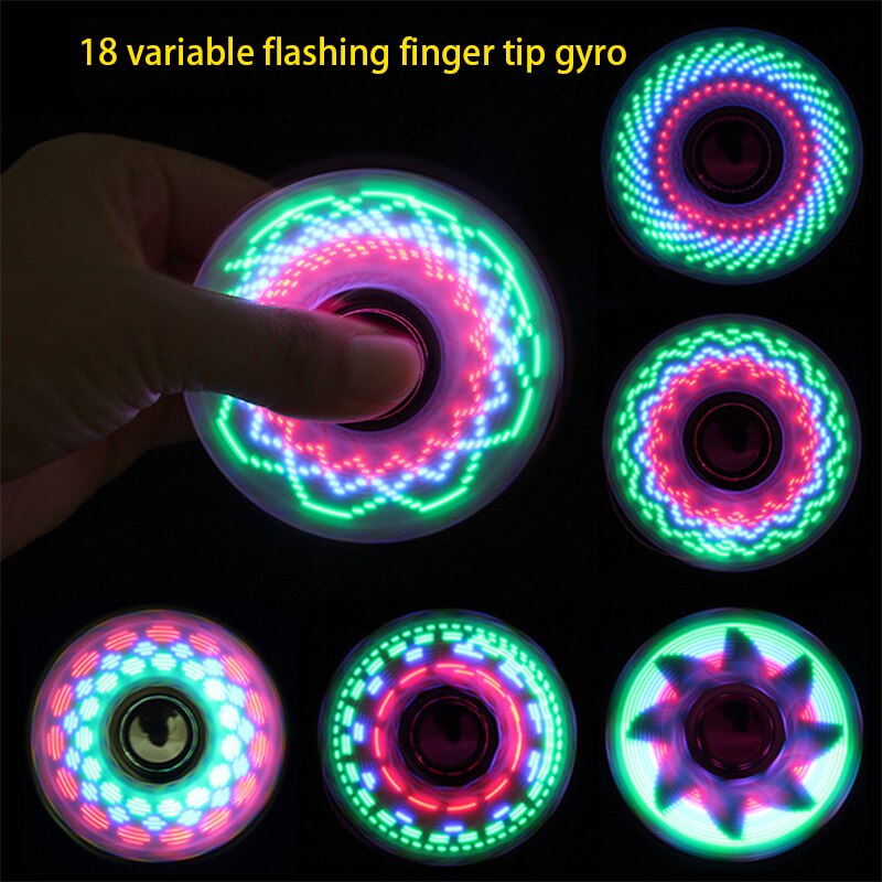 Gyroscope coloré 18 changements | Anti-Stress, musique, Gyroscope à main, Spinner à main, lumières de nouveauté pour jouets d'enfants