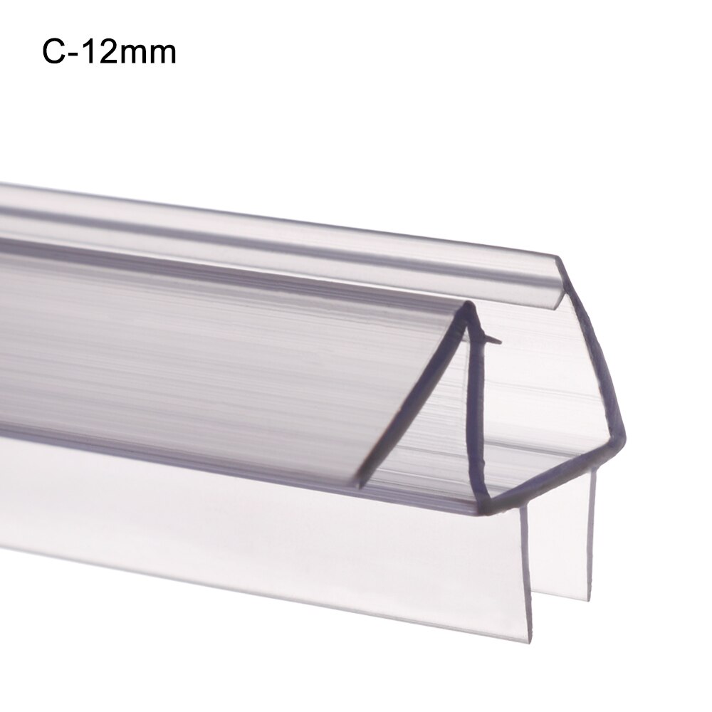 2 Stuks 1M (50Cm + 50Cm) bad Douche Screen Deur Afdichting Strip 4 Tot 12Mm Seal Kloof Raam Deur Tochtstrip Nuttige Huishoudelijke Accessoires: C-12mm