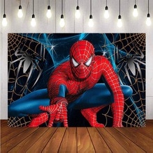 Spiderman photographie toile de fond Superman garçon enfants fête d'anniversaire arrière-plan bannière Photo Studio toile de fond Photo accessoire