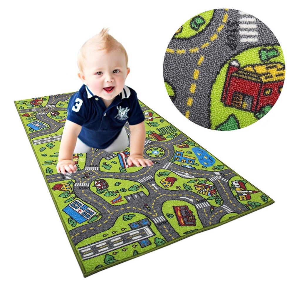 Children's Educational Carpet Traffic Urban Road LED Baby Play Mat Crawling Pad Kids Rug Infant Non-slip Developing Mats Blanket