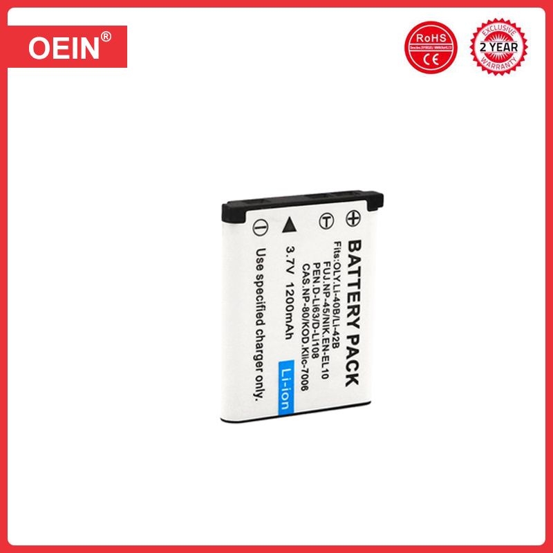 4Pcs Rechargeable Batterie Au Lithium 3.7V 1200mAh Li-40B Li 40B Li-42B Li 42B Batterie Pour NP-45 distillé 45 distillé 45A 45B 45S EN-EL10 1Pcs: Autre