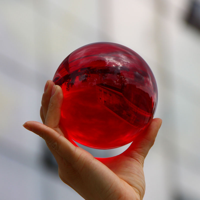 60mm diverse kleuren K9 crystal bal glas kristal bol fotografie extra decoratie home decor: Rood