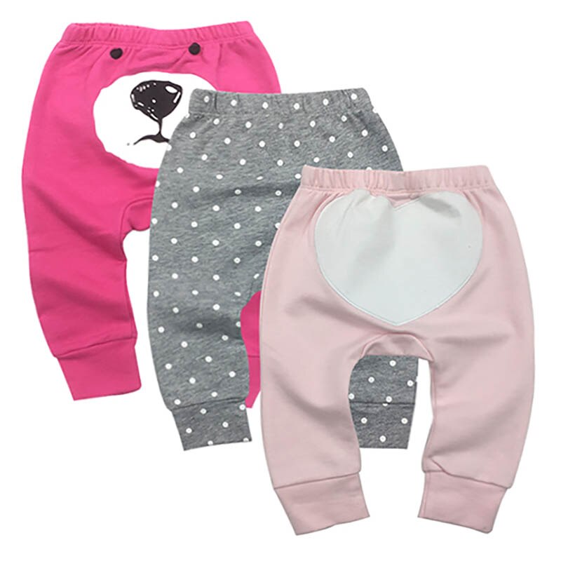 Newborn Baby Boys Girls Baby Girls Pants Unisex Casual Bottom Harem Pants PP Pants Fox Trousers 6M-24M 3piece/lot