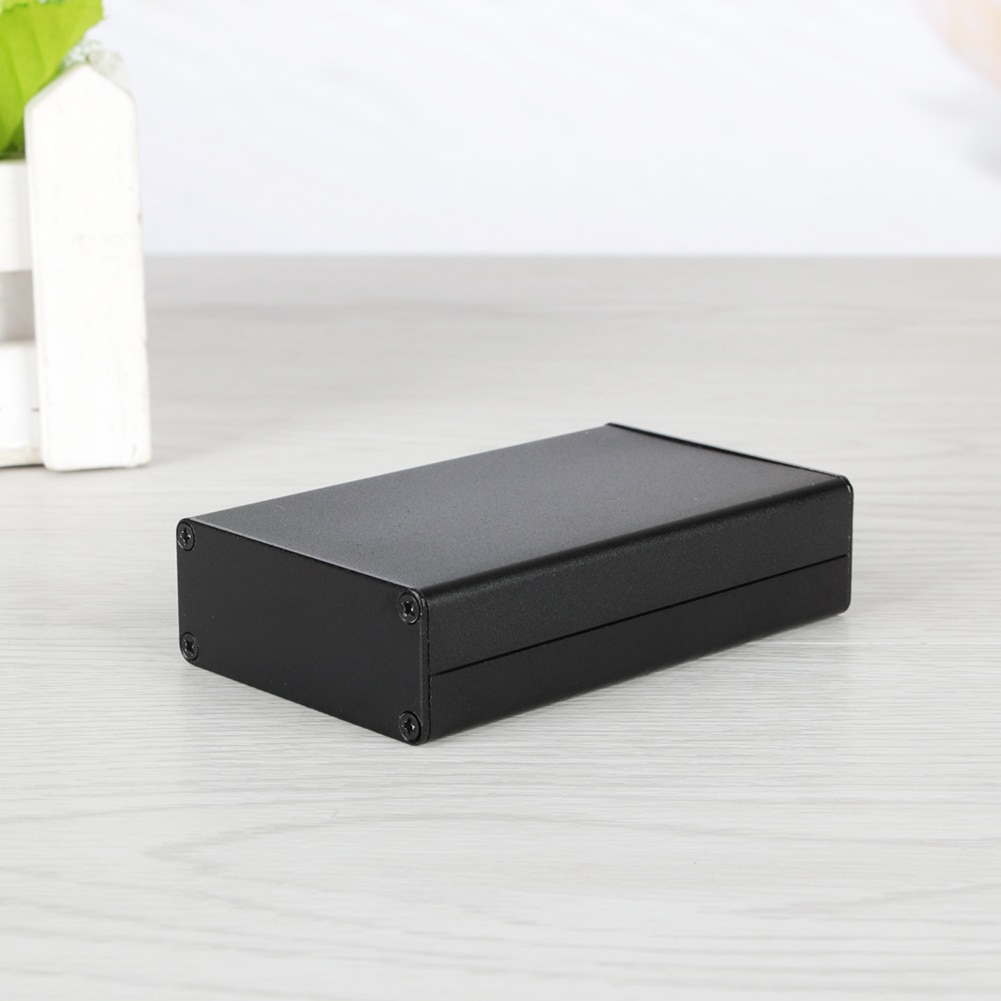 Aluminum PCB Instrument Box Enclosure Electronic Project Case DIY Project Case Panels Screws DIY Built-In Grooves 100X71X25mm