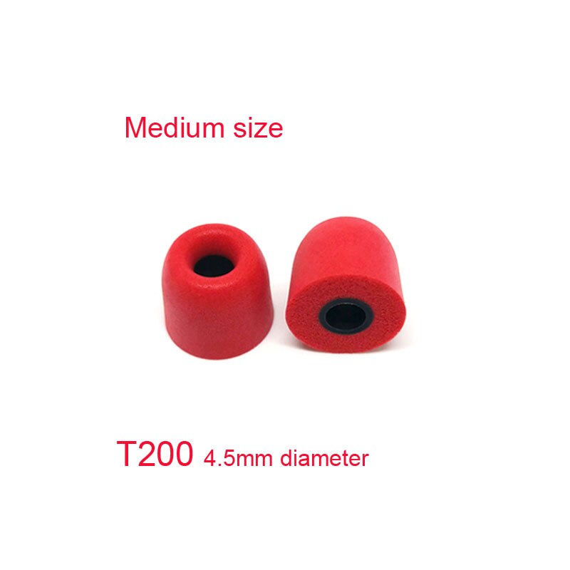 ANJIRUI T200 (LMS) caliber Ear Pads Memory Foam tips Sponge T200 ear pads cotton for in ear headphone C set Headsets accessories: T200 M red 2pcs