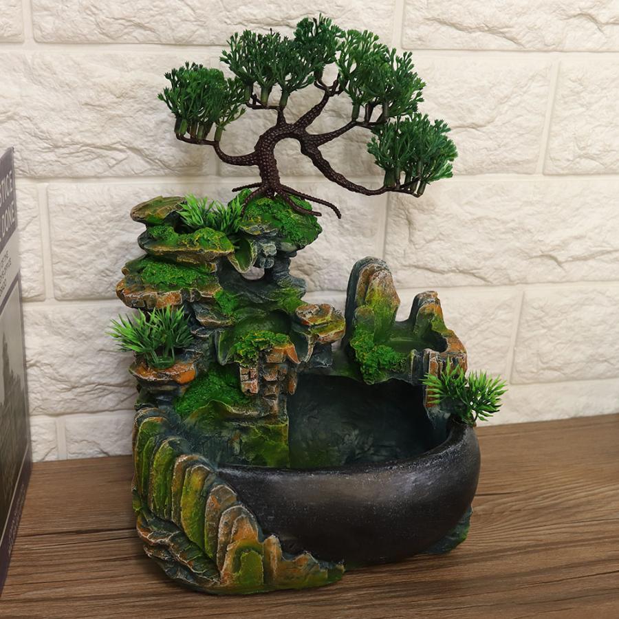 Resin Waterfall Desktop Fountain Zen Meditation Waterfall Home Decoration Practical Home Humidifier Decor Crafts