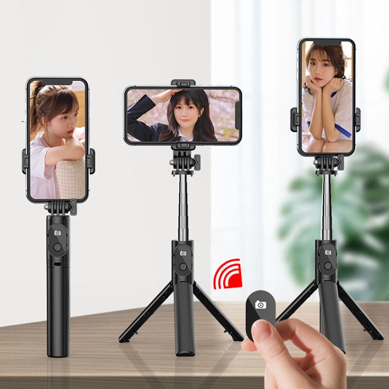 Wireless Selfie Bluetooth Stick Detachable Self Shooting Handsfree Remote Control Tripod Handheld Camera Self Timer Device