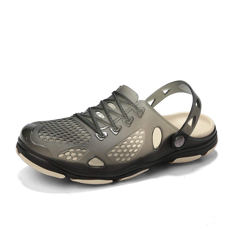 Jelly Shoes Slip-on Sandals Men Breath Mens Sandals Summer Outdoor Beach Sandals Casual Slippers Croks Sandalias Croc Clogs Men