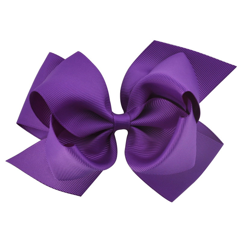 1 lazo de 6 pulgadas de doble capa, cinta de grogrén sólida, lazo para el pelo para niñas, pinzas para el pelo, accesorios para el cabello, horquillas para baile