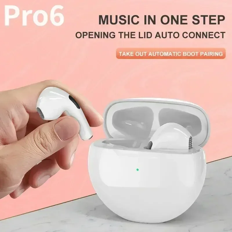 Air Pro 6 TWS Drahtlose Kopfhörer mit Mikrofon Fone Bluetooth Kopfhörer Sport Lauf Headset für Apple iPhone Xiaomi Pro6 Ohrhörer