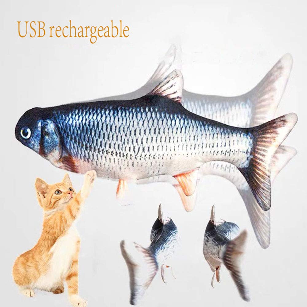 Pet Soft Electronic Fish Shape Cat Toy Electric USB Charging Simulation Fish Toys Funny Cat Chewing Playing Supplies Dropshiping