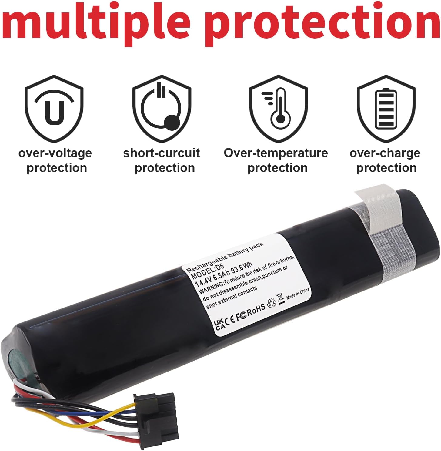 Li-ion kompatybilny z odkurzacze robotyczną Neato D3 D4 D5 D6 D7 14.4V 6500mAh akumulator litowo-jonowy, numer części: 945-0225
