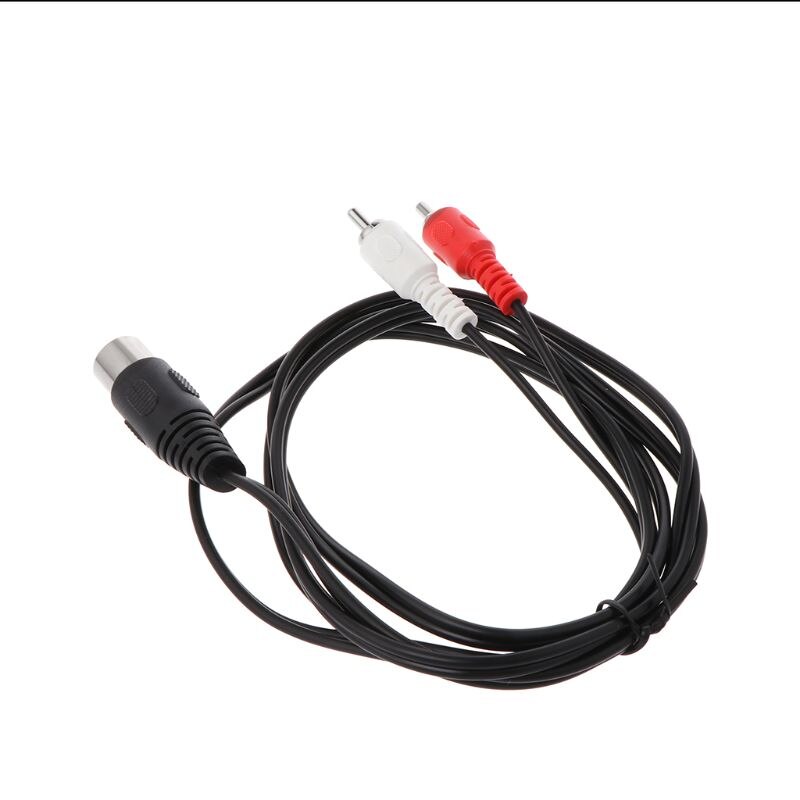 0.5 M/1.5 M 5 Pin Din Male Naar 2 Rca Male Audio Video Adapter Cable Cord Connector voor Dvd-speler 77UA