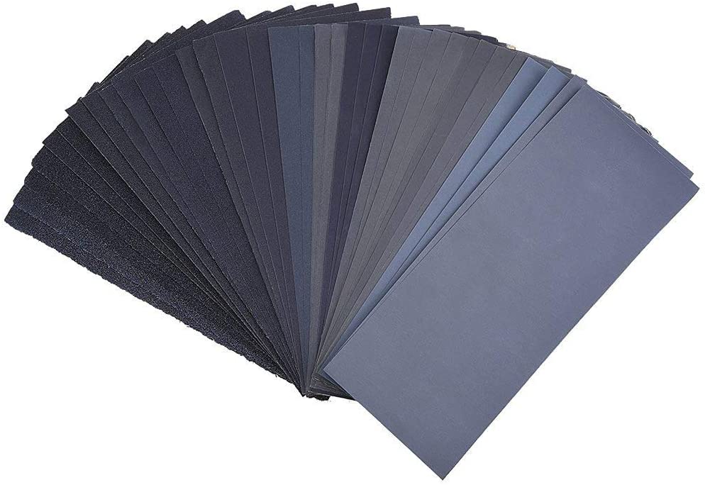36Pcs Set Wet Dry Sandpaper 400/600/800/1000/1200/1500/2000/2500/3000 Grit Sandpaper Sheets For Wood Metal Polishing Automotive: Default Title