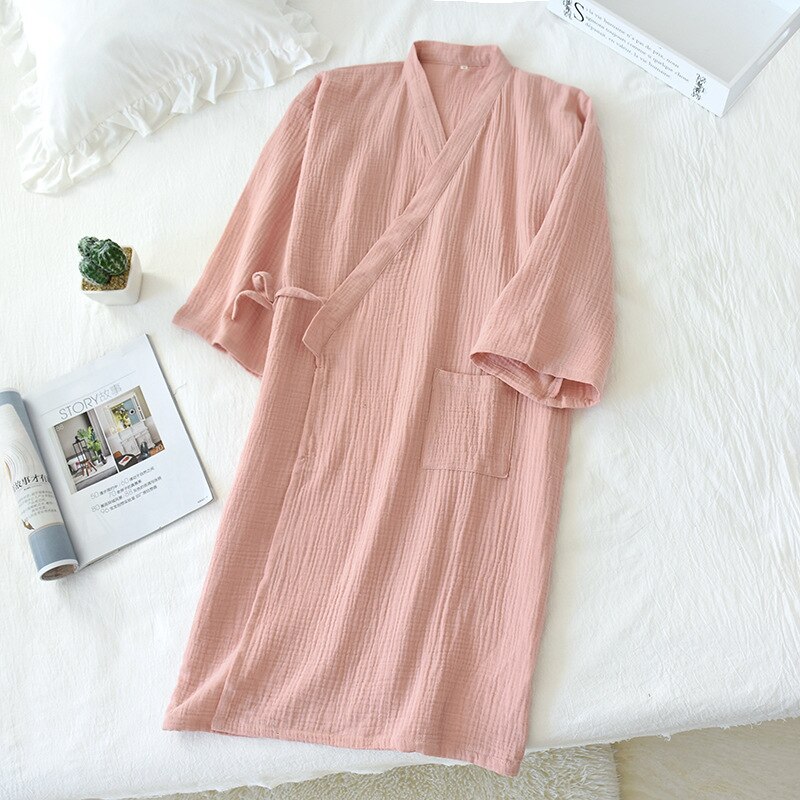 Spring / Summer 100% Cotton Crepe Robes Japanese-s... – Vicedeal