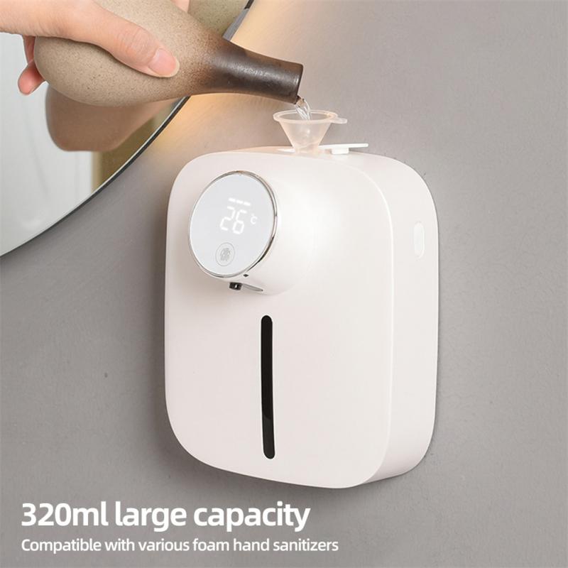 Dispensador de jabón automático para baño, máquina desinfectante con Sensor Digital recargable, sin contacto, 320ML