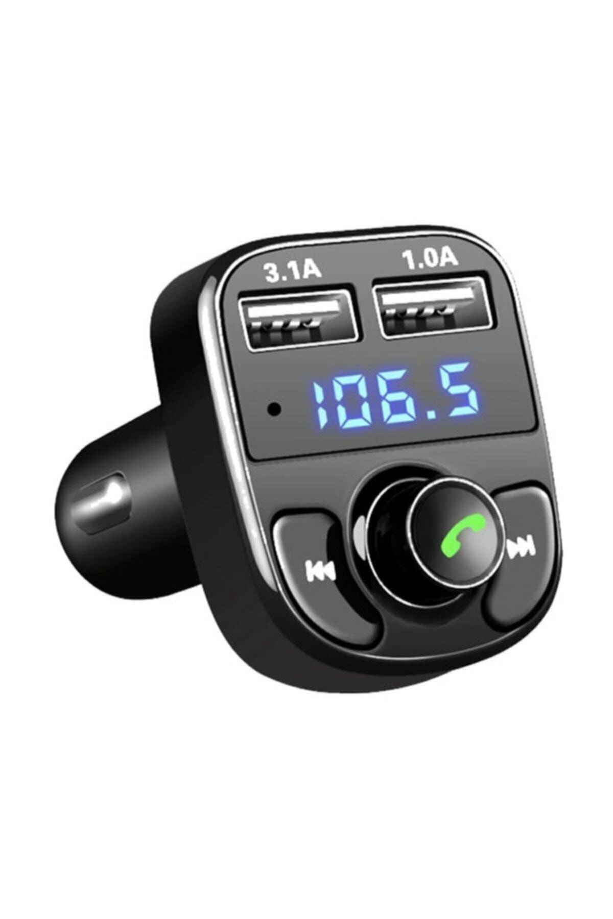 Carx8 Car Fm Transmitter Bluetooth Usb Mp3 Sd Card Cigarette Lighter Entry Car Music Player Kit wireless