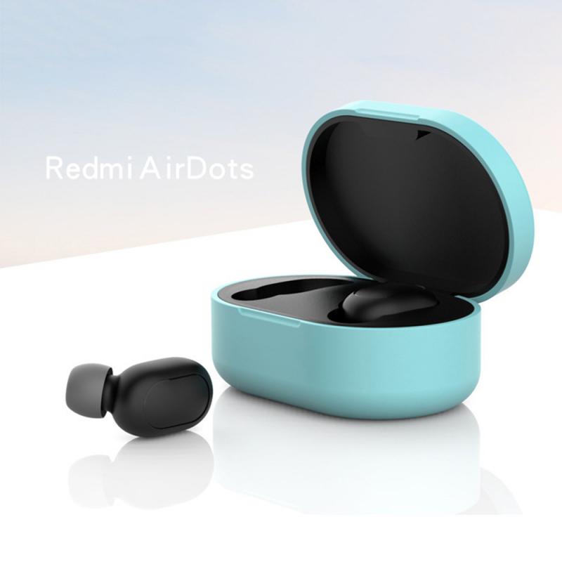 Silicone Cover Earphone Case suitable For Redmi Airdots Case comfortable For Redmi Airdots Mi True Wireless Earbuds Basic: green