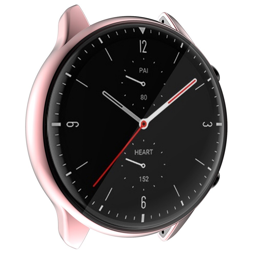 Tpu macio caso capa para amazfit gtr 2 assista protetor completo borda quadro escudo proteger pára-choques para xiaomi huami amazfit gtr2 assista: Pink