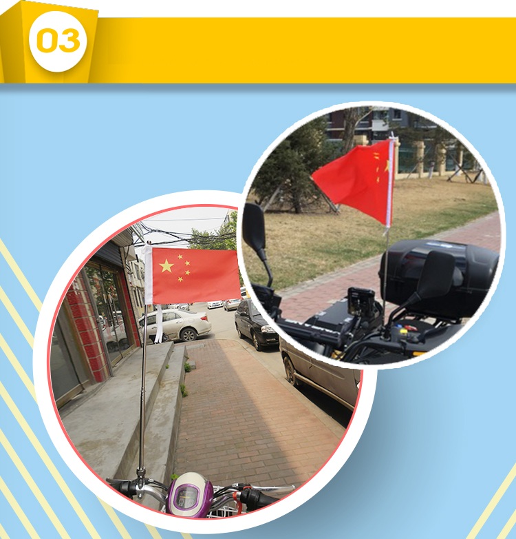 KAFNIK, 1,2 mt/1,6 mt lenker edelstahl teleskop fahnenmast motorrad fahnenmast, Freies