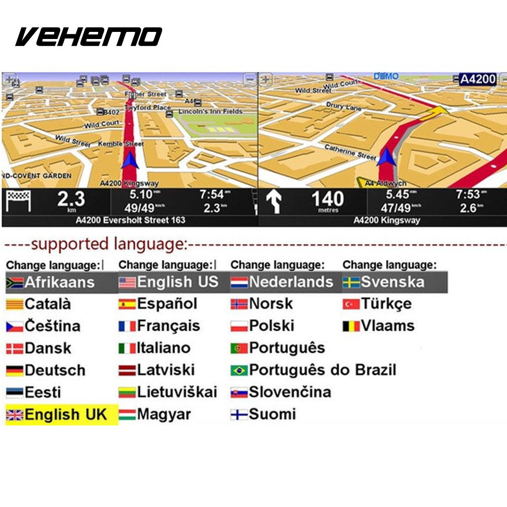 Vehemo Built-In Europe Map 128M Car GPS Navigator MP4 Player MP3 Player Navigation Player Stereo Motor Highperformance