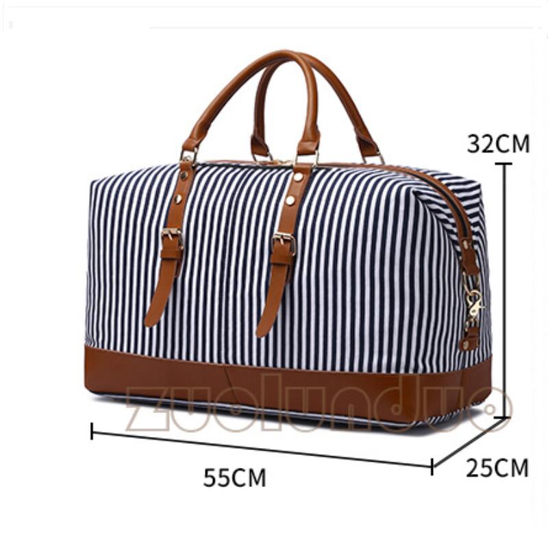 Zld factory direct original herren gestreifte canvas reisetasche gepäckstück große kapazität handtasche reisetasche