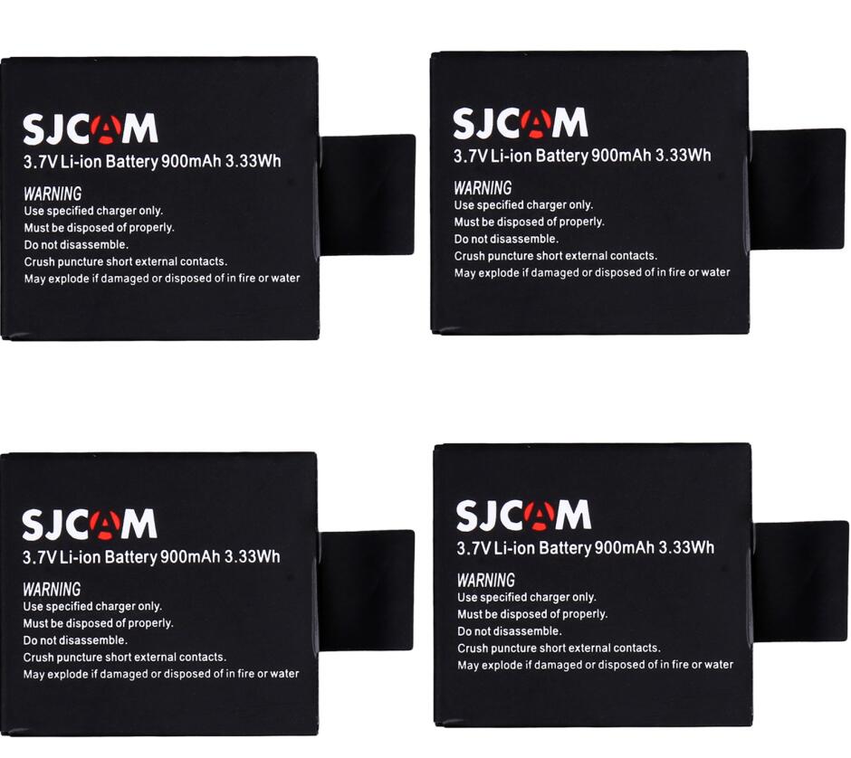 4pcs SJCAM sj4000 eken H9 GIT-LB101 GIT BATTERY sj5000 sj6000 sj7000 SJ8000 SJ9000 battery +Dual USB charger: 4 pcs battery