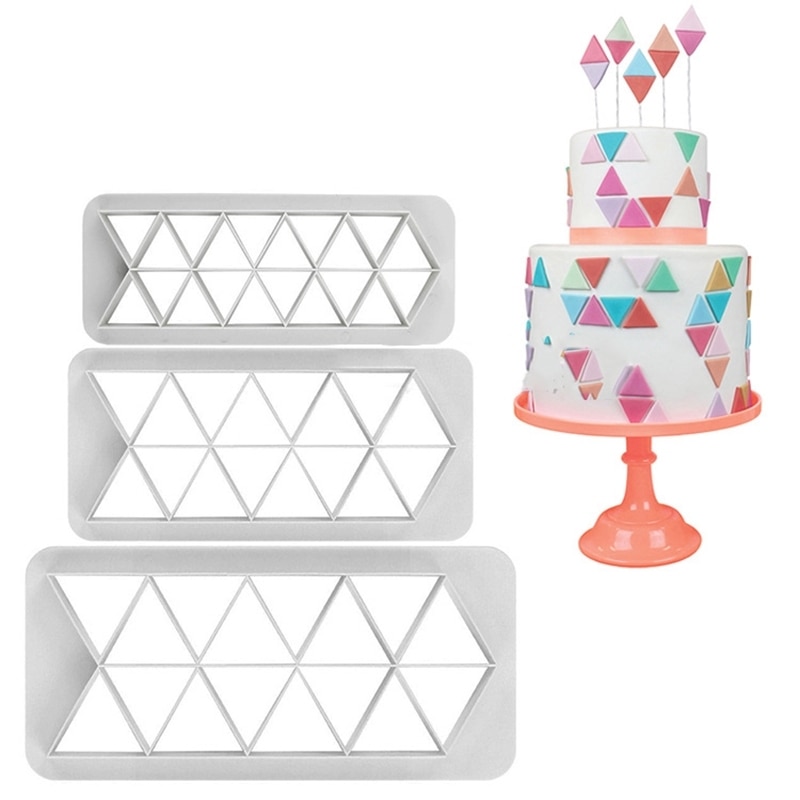 Geometrie Fondant Cookie Cutter Cake Decorating Gereedschap Mold Bakvormen Hexagon Driehoek Vlag Bunting Biscuit Multicutter