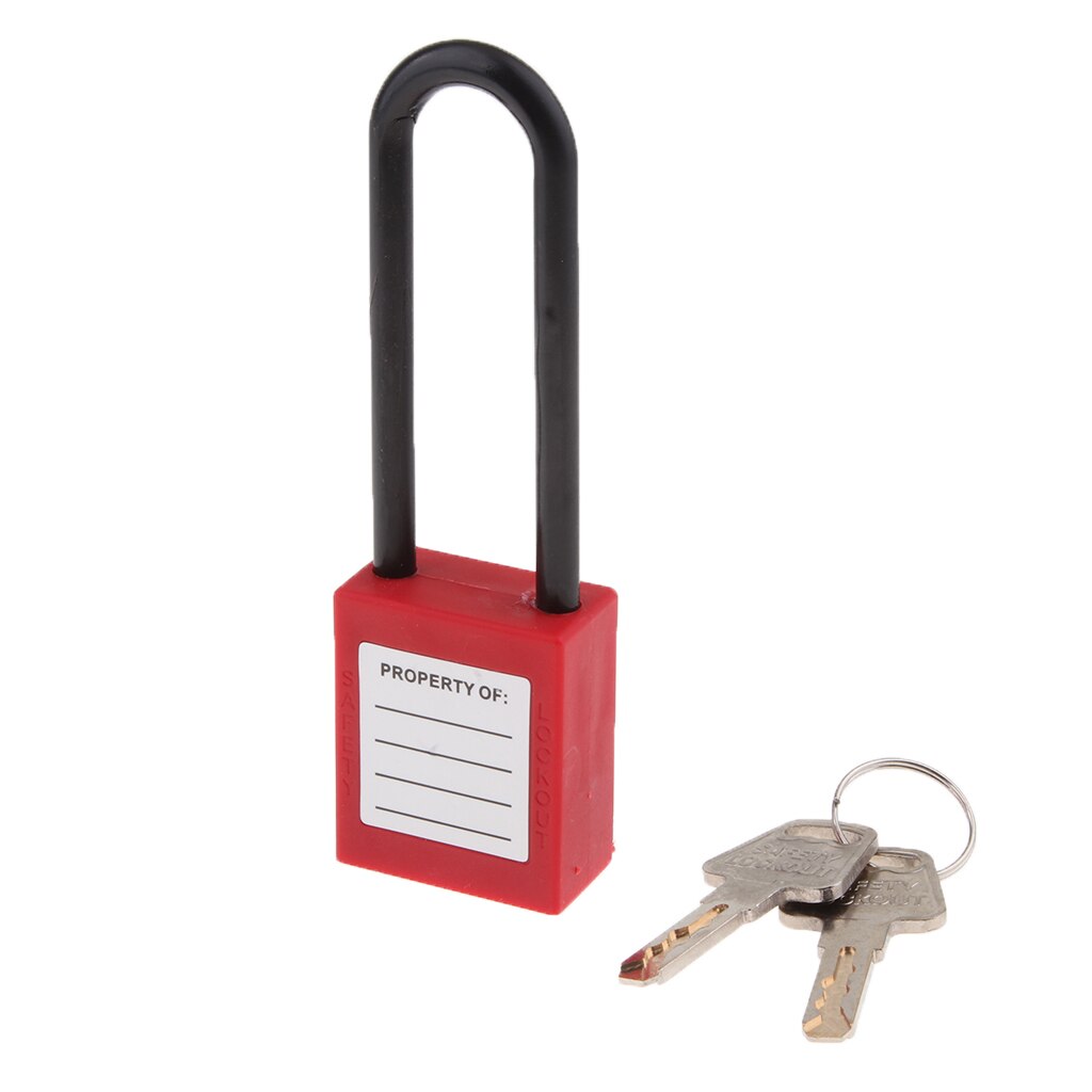 Safety Security Lockout Padlock Keyed Different, PA And Steel, Red