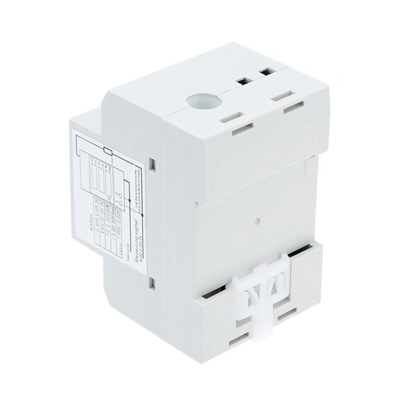 100a ac80 - 300v digitale multifunksjonelle din skinne spenningsmåler voltmeter hvit effektfaktor