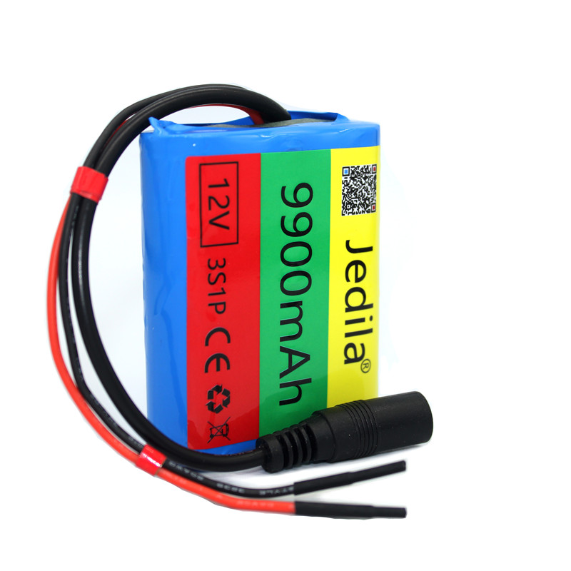 Paquete de batería de litio recargable, 100% V, 9900 mAh, 3S1P, cargador 1a