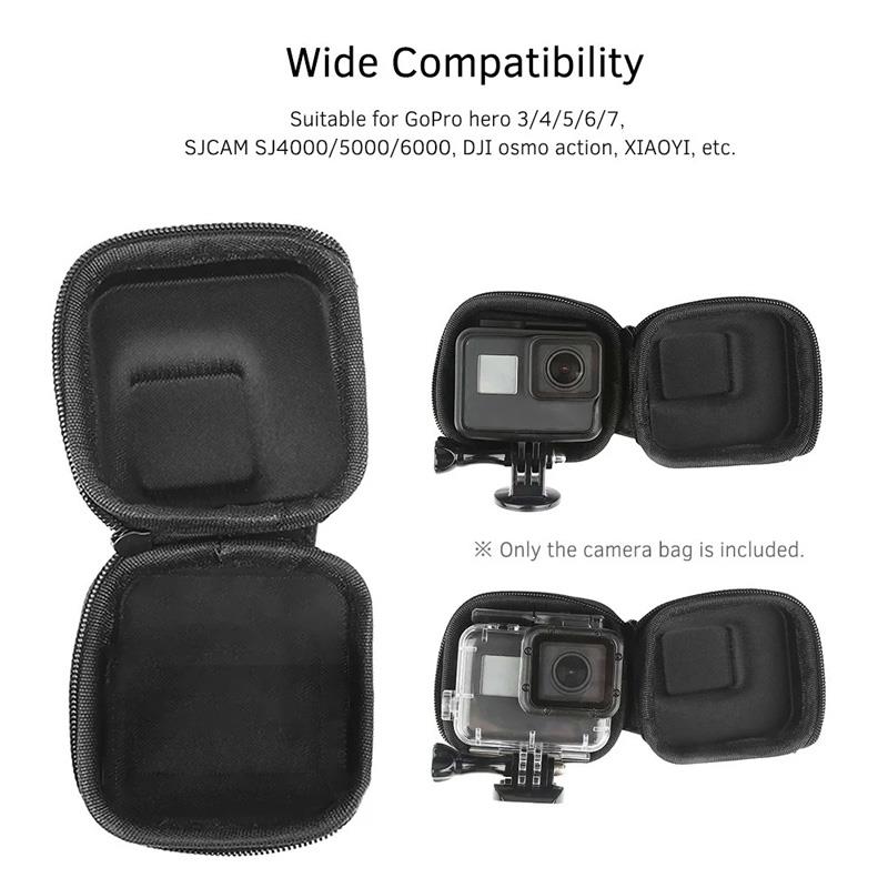 Portable Mini Waterproof Sports Action Camera Bag Case Storage Bag Protective Box Carrying Case for GoPro Hero 3/4/5/6/7/8