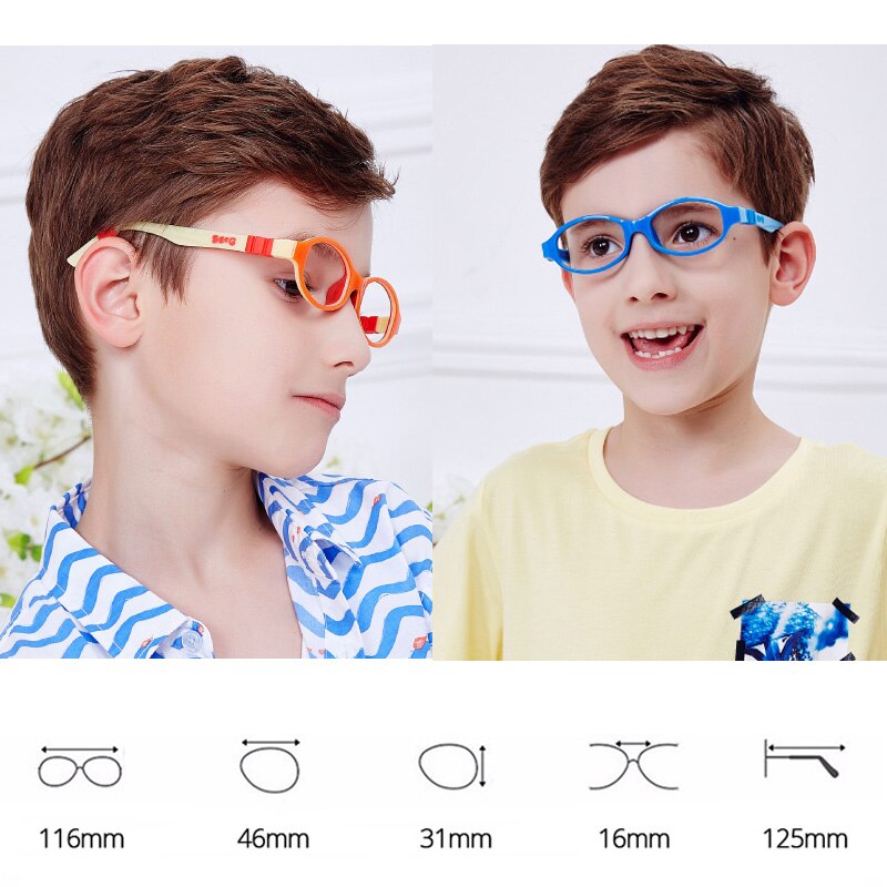 SECG-Montura Flexible y suave para niños, montura de gafas de niño para gafas ópticas