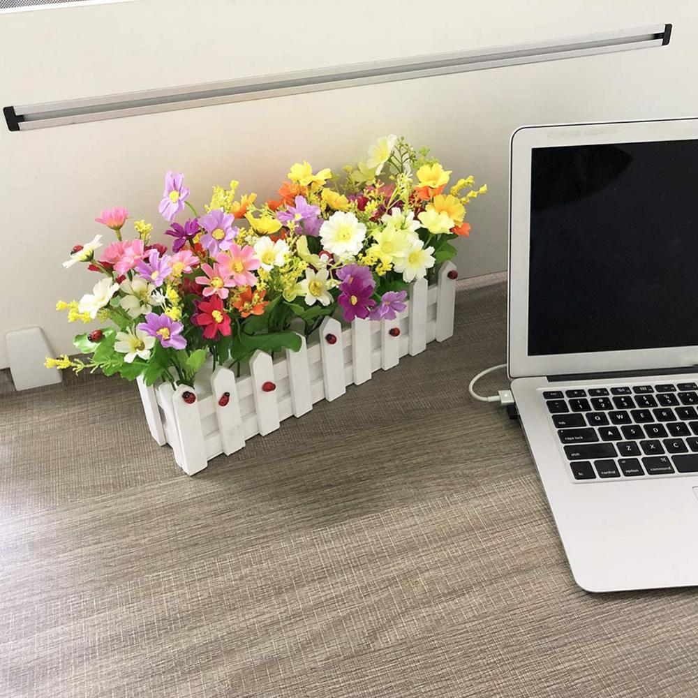 Holz Zaun Blumentopf Hängenden Garten Korb Pflanzer Anlage zaun künstliche blumen Boxen Für Hochzeit Heimat Dekor