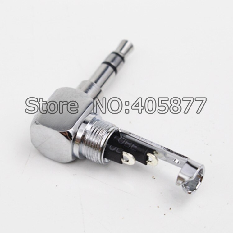 4 Stck Rhodium Überzogene 3,5mm Jack Stereo Audio- Mini Jack Stecker Rechten Winkel Stecker Kohlenstoff Faser, durchmesser 6mm