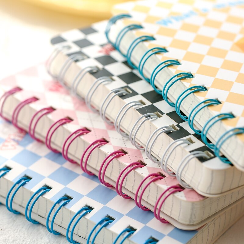 College Ruled Spiral Notebook-Lined Journal with Hardcover, 140*140mm, 128 Pages, Strong Twin-Wire Binding with Premium Paper