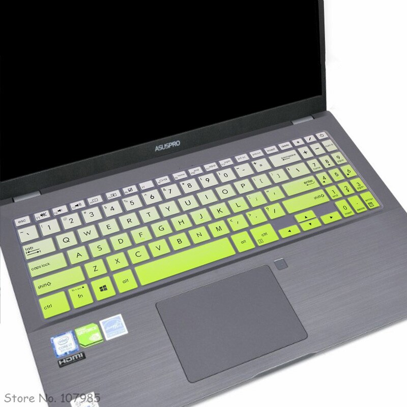 For ASUS ExpertBook B1 B1500 B1500C ExpertBook L1 L1500 PX555 PX555C B1 L1 15.6" Silicone Laptop Keyboard Cover Skin Protector: Gradual Green