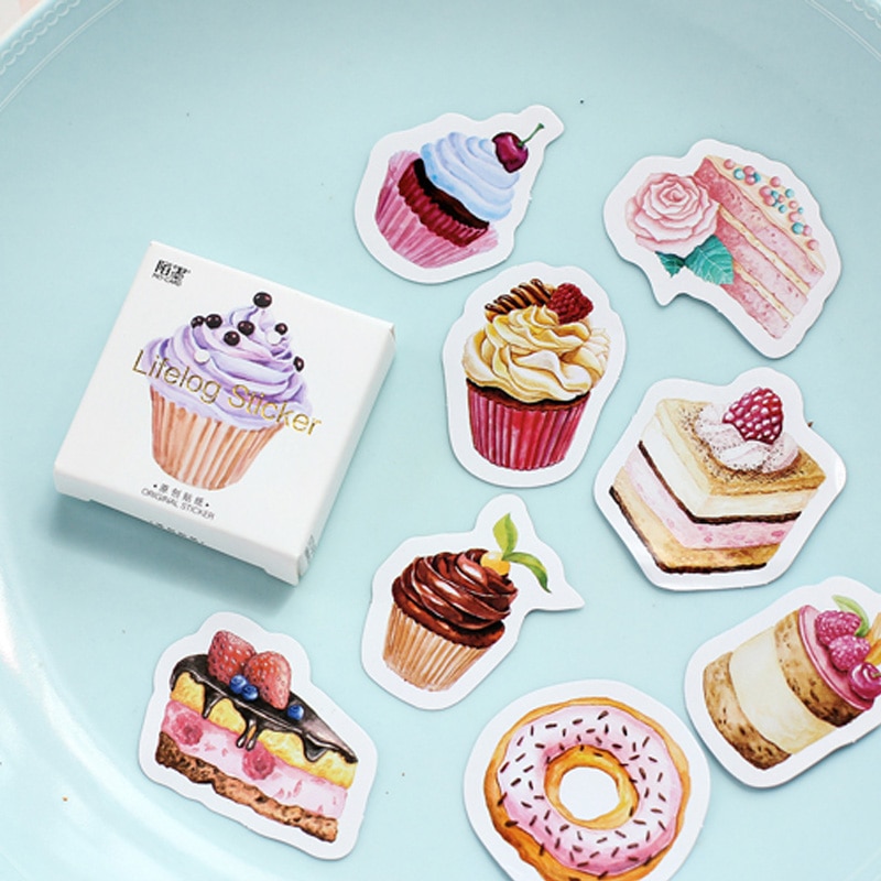 45 pcs/lot Birthday Cake mini paper sticker package DIY diary decoration sticker album scrapbooking