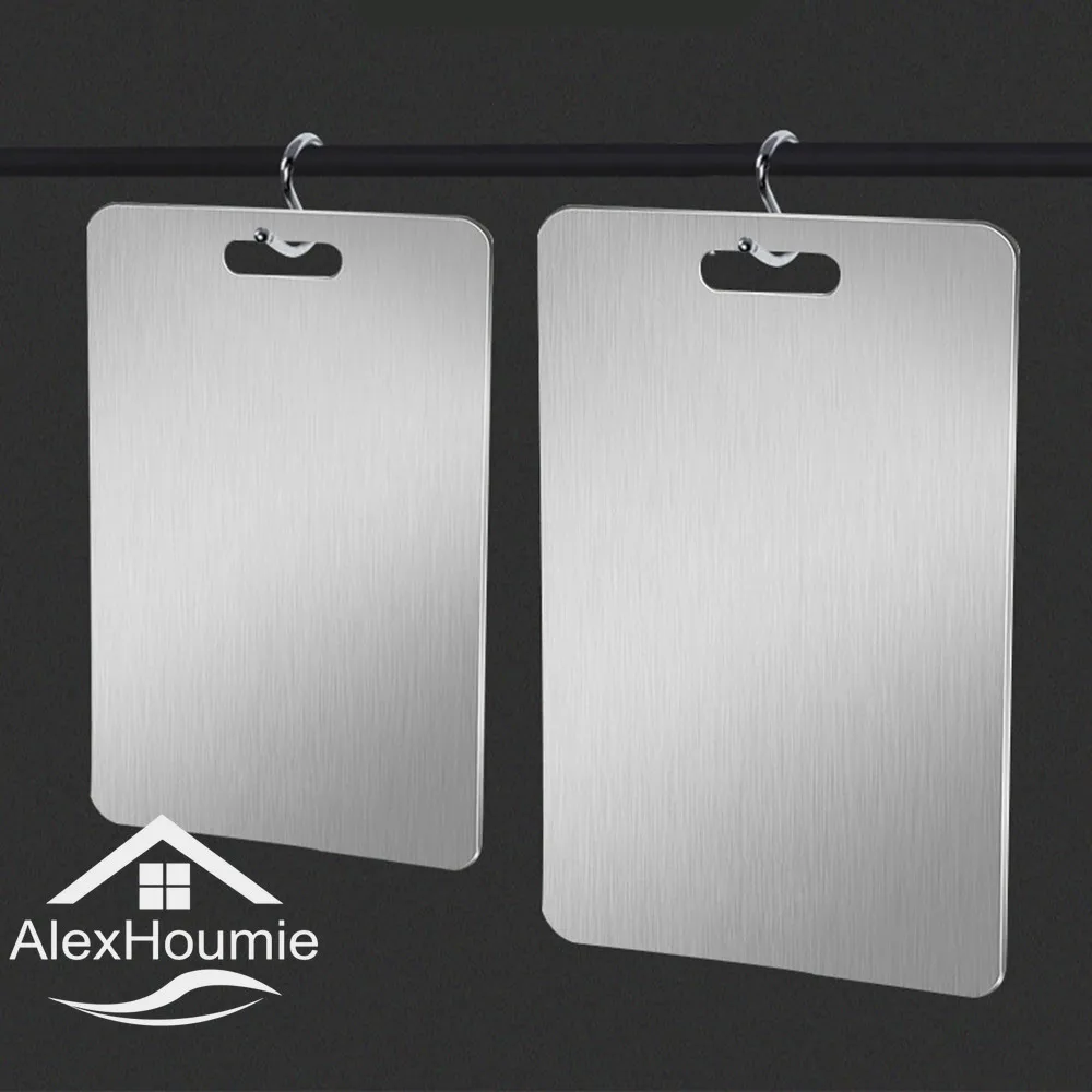 Tabla de cortar de acero inoxidable para el hogar, tabla de cortar Rectangular para cocina, amasadora de masa, herramienta para cortar masa y frutas y verduras